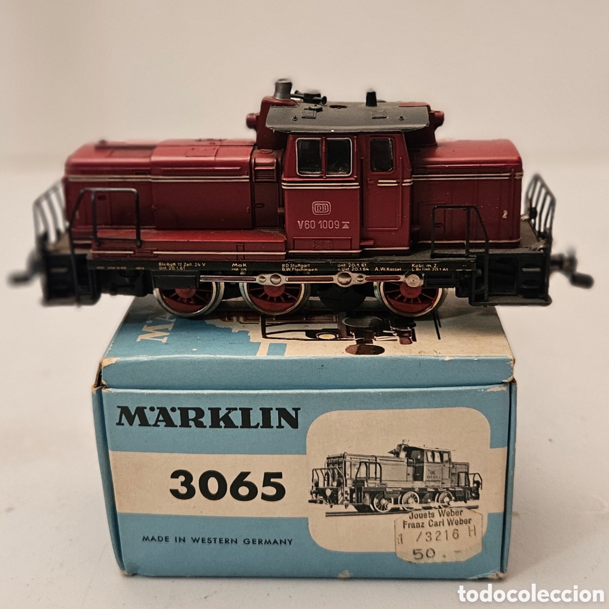 Trenes Escala: MARKLIN 3065 H0 - LOCOMOTORA DI&Eacute;SEL DB V60 1009 CON ENGANCHE TELEX