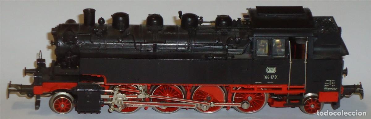 Trenes Escala: M&Auml;RKLIN H0, LOCOMOTORA DE VAPOR ANAL&Oacute;GICA EXCELENTE CON TELEX BR86, REF. 3096