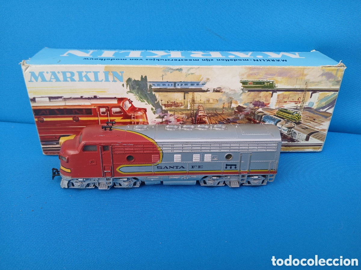 Trenes Escala: LOCOMOTORA MARKLIN SANTA FE ESCALA HO EN CAJA ORIGINAL.
