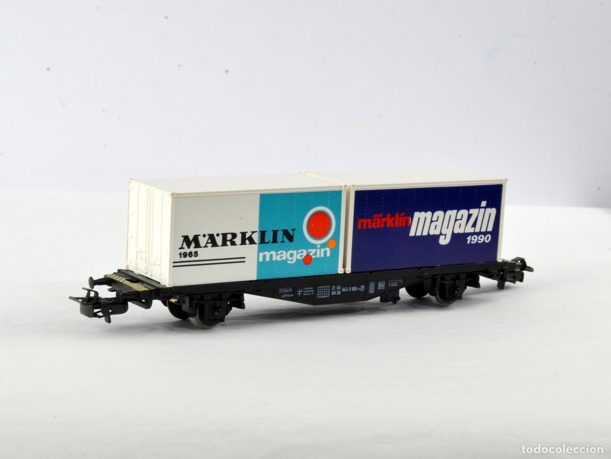 Trenes Escala: M&auml;rklin Escala H0 84670 Vag&oacute;n Contenedores M&auml;rklin Magazin 1965 - 90 con Caja