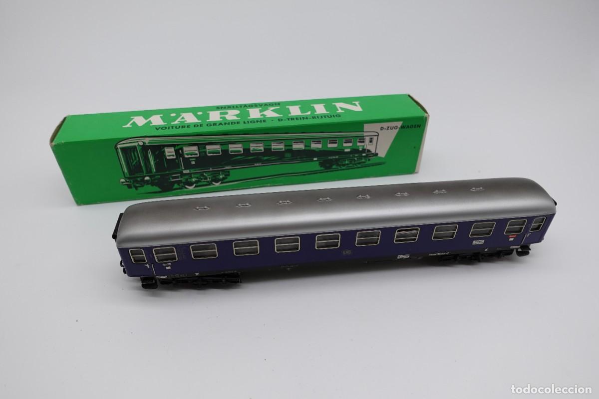 Trenes escala: VAG&Oacute;N DE PASAJEROS DE GRAN L&Iacute;NEA AZUL PRIMERA CLASE DB M&Auml;RKLIN HO CON CAJA ORIGINAL