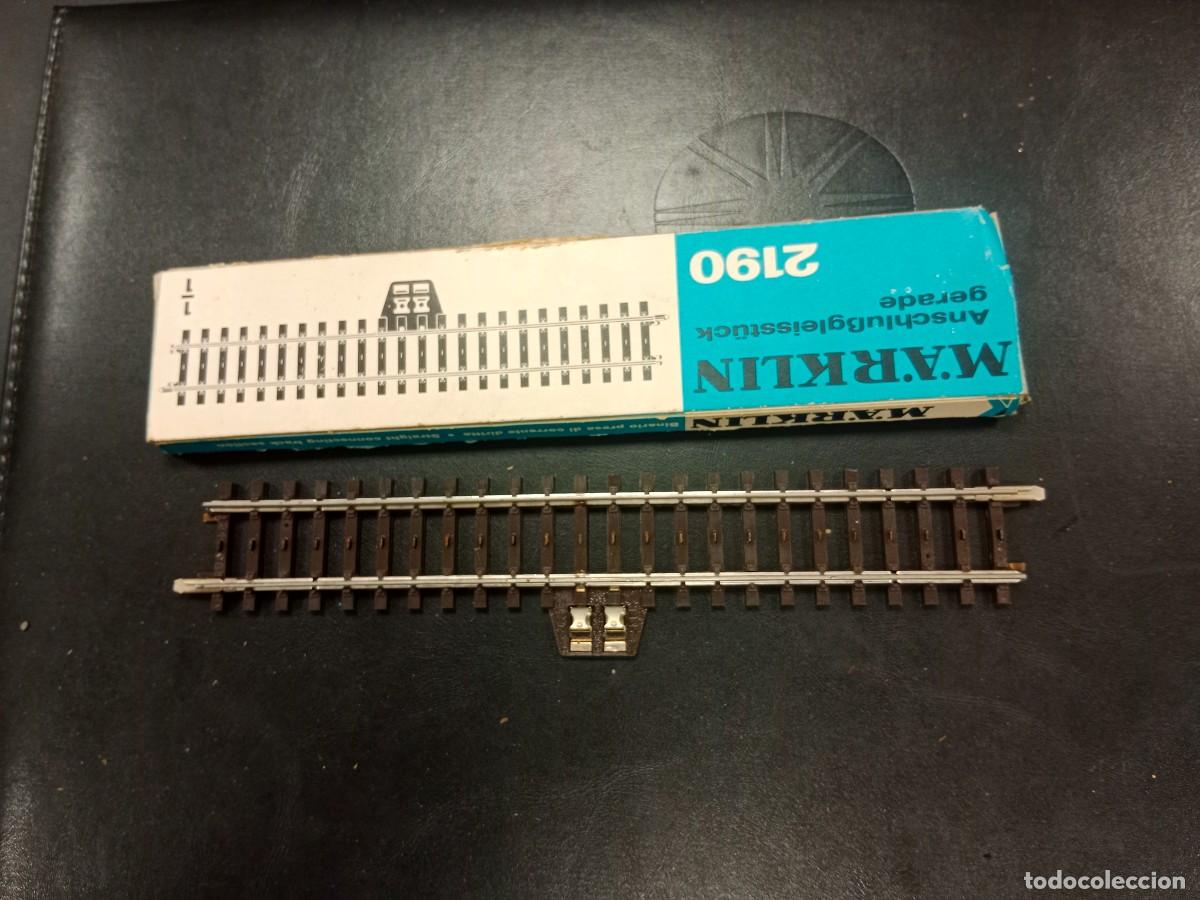 Trenes escala: TREN MARKLIN H0 A&Ntilde;OS 70 - NUEVO CON CAJA - TRAMO DE VIA ALIMENTACION mod 2190