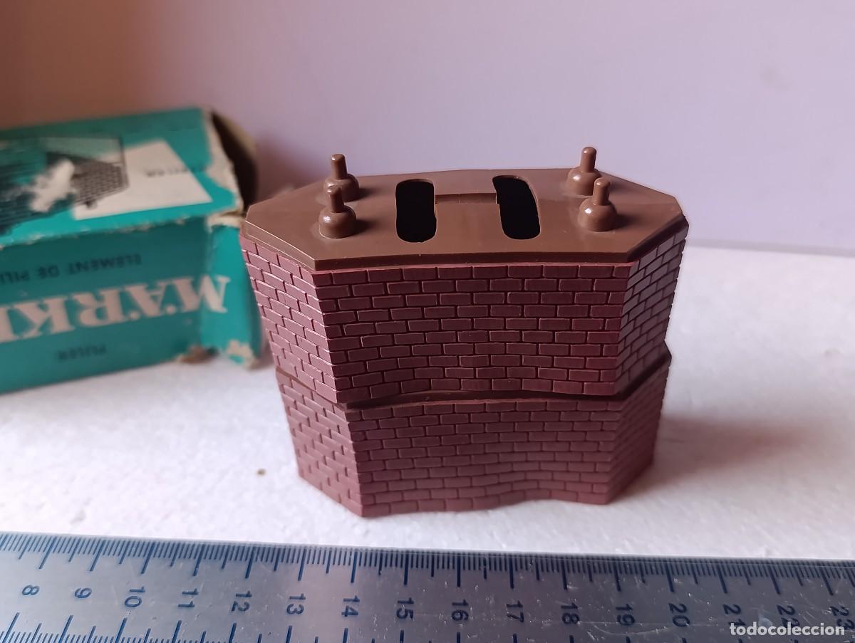 Trenes escala: MARKLIN - DESPIECE PILARES DE PUENTE MOD. 7064 - ESC. HO - ALEMANIA ( EL PLASTICO SE HA DEFORMADO )