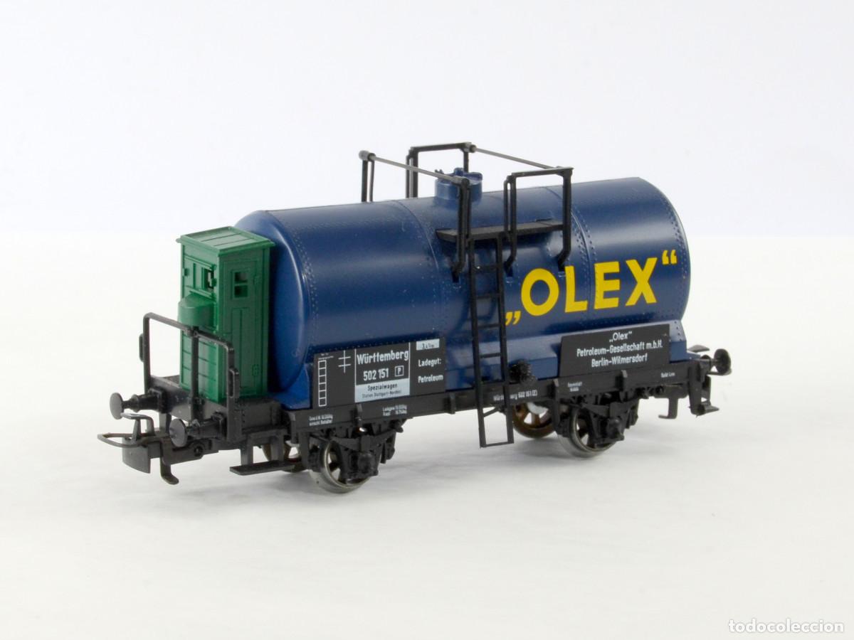 Trenes escala: M&auml;rklin Trenes Escala H0 4675 Vag&oacute;n Cisterna con Garita W&uuml;rttemberg Olex con Caja