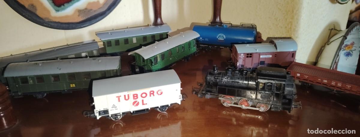 Trenes escala: LOTE DE TRENES Y VAGONES VINTAGE MARKLIN Y PIKO