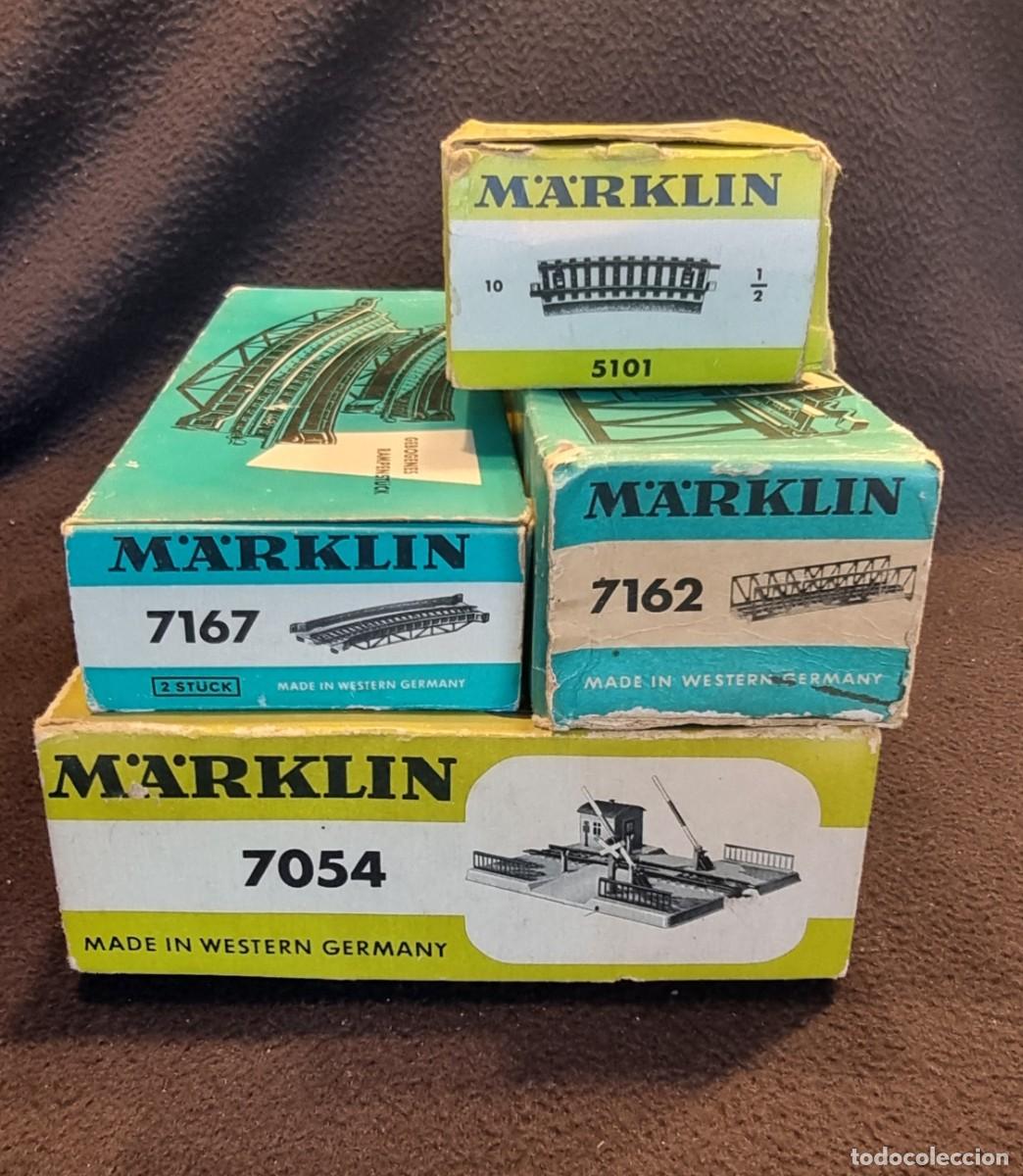 Trenes escala: LOTE ACCESORIOS, PUENTES Y VIAS MARKLIN VARIAS REF. 5101/7167/7162/7054