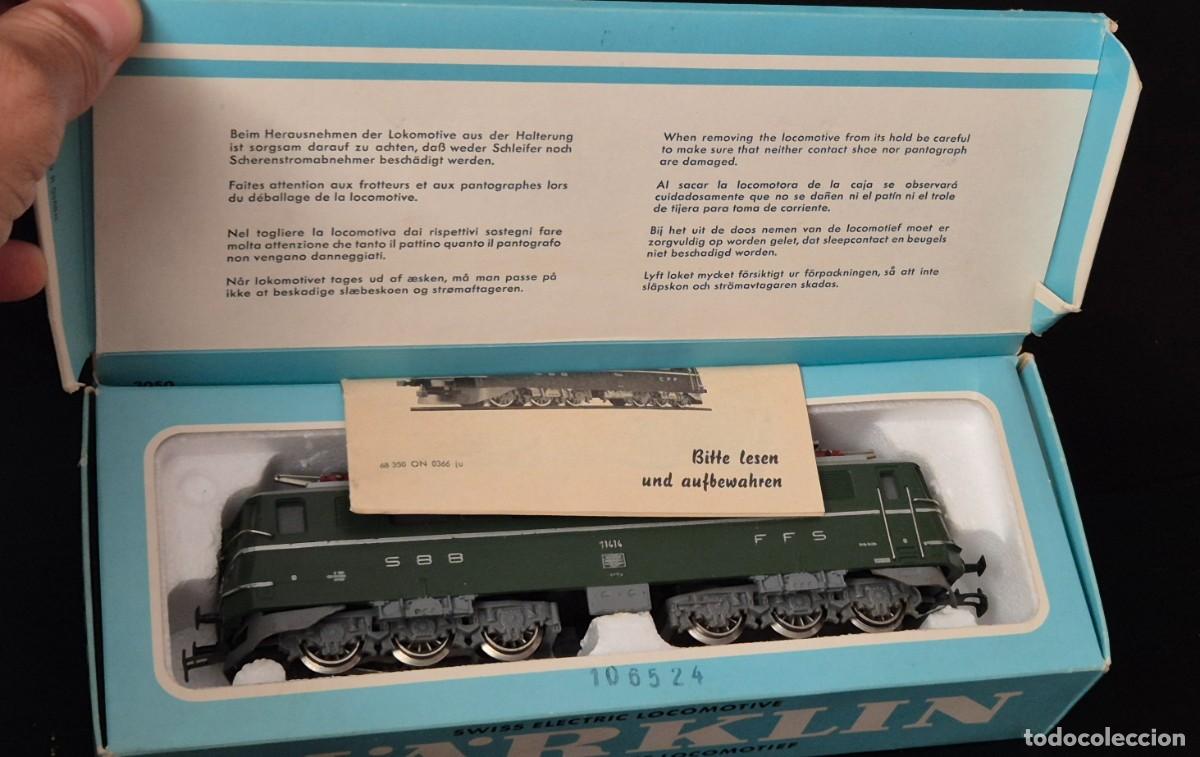 Trenes escala: MARKLIN 3050 LOCOMOTORA EL&Eacute;CTRICA DE LA SBB FFS 11414 EN CAJA ORIGINAL CON INSTRUCCIONES Y PEGATINAS
