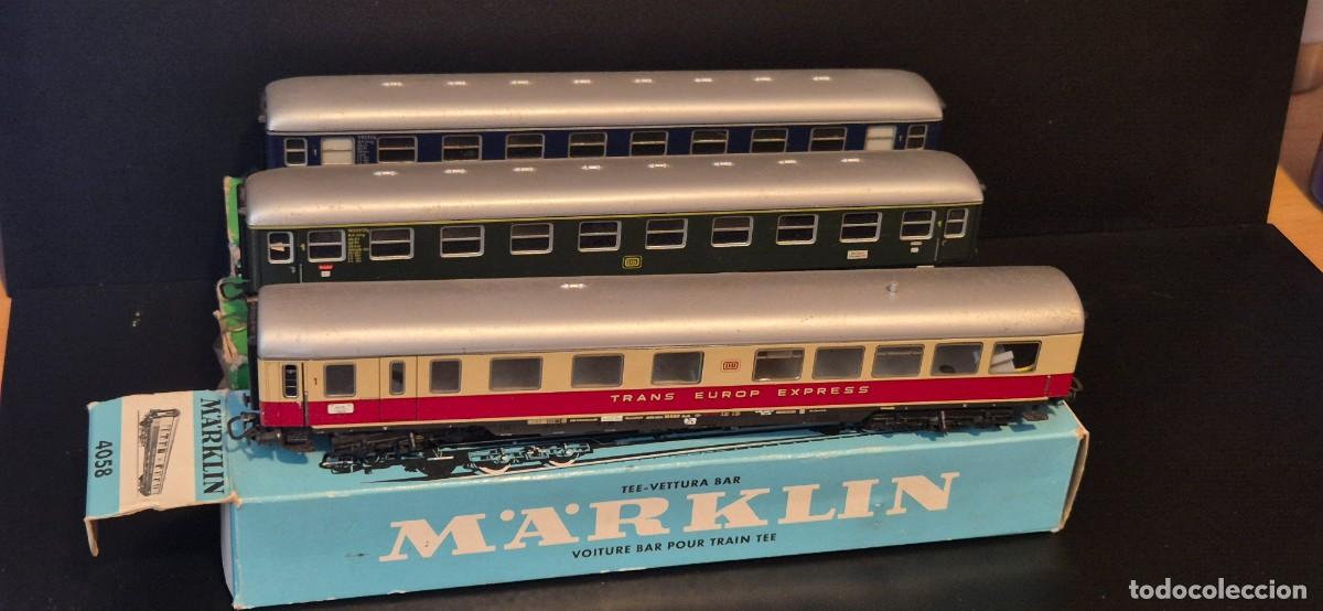 Trenes escala: MARKLIN LOTE 3 VAGONES FUNCIONAN BIEN LAS CAJAS BASTANTE DETERIORADAS