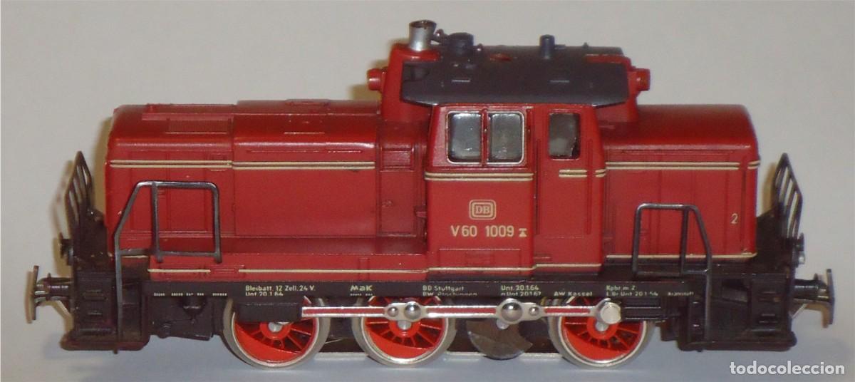 Trenes escala: M&Auml;RKLIN H0, LOCOMOTORA DIESEL V60 1009 DB CON TELEX REF. 3065, &iexcl;DIGITAL 5 POLOS!