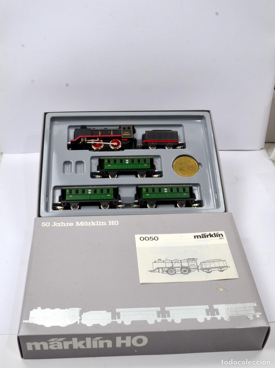 Trenes escala: M&auml;rklin Escala H0 0050 Dos Trenes con Locomotoras 50 Aniversario M&auml;rklin con Caja