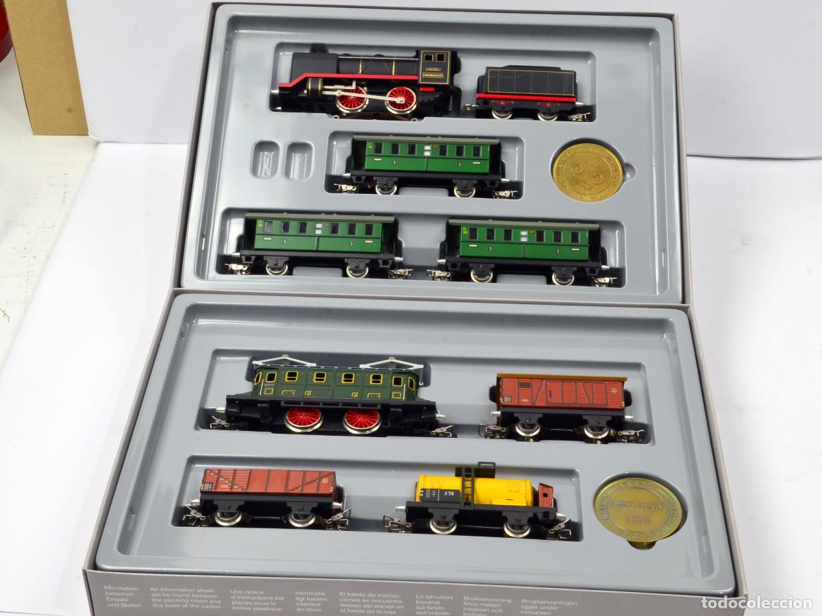 Trenes escala: M&auml;rklin Escala H0 0050 Dos Trenes con Locomotoras 50 Aniversario M&auml;rklin con Caja