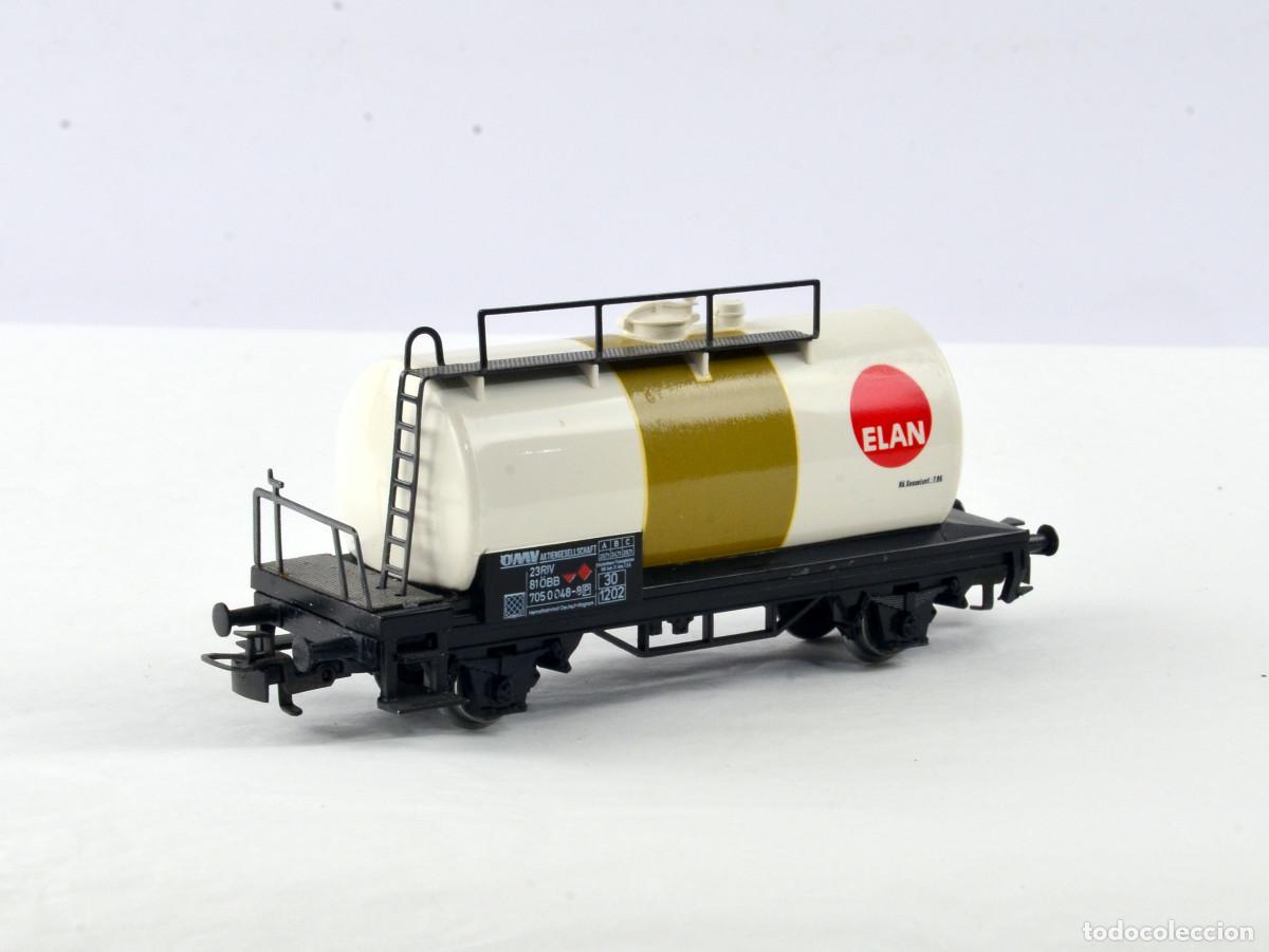 Trenes escala: M&auml;rklin Hobby Trenes Escala H0 4444 Vag&oacute;n Cisterna Elan &Ouml;BB con Caja