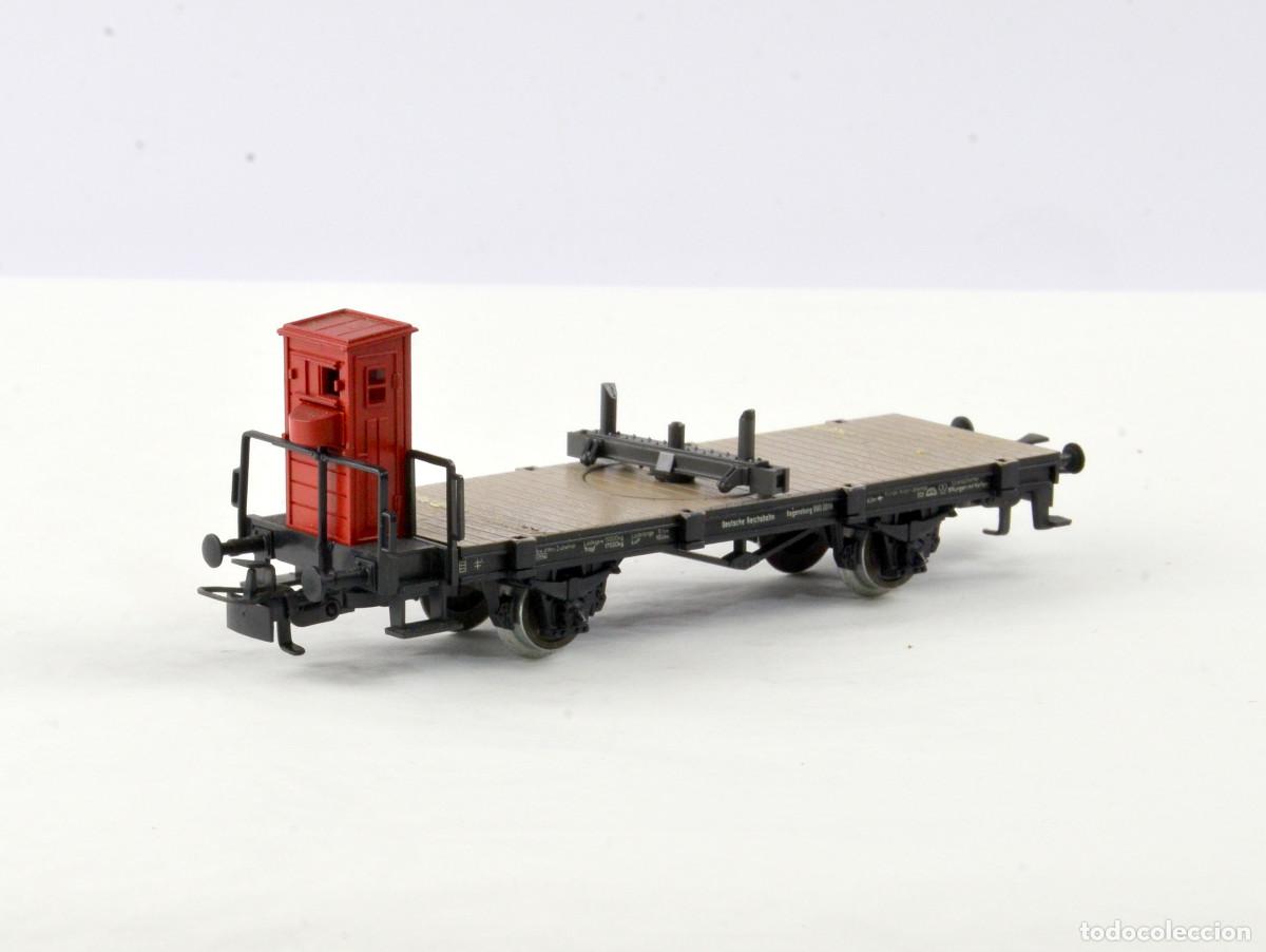 Trenes escala: M&auml;rklin Trenes Escala H0 4697 Vag&oacute;n de Plataforma Giratoria con Garita, DRG con Caja para Arreglar