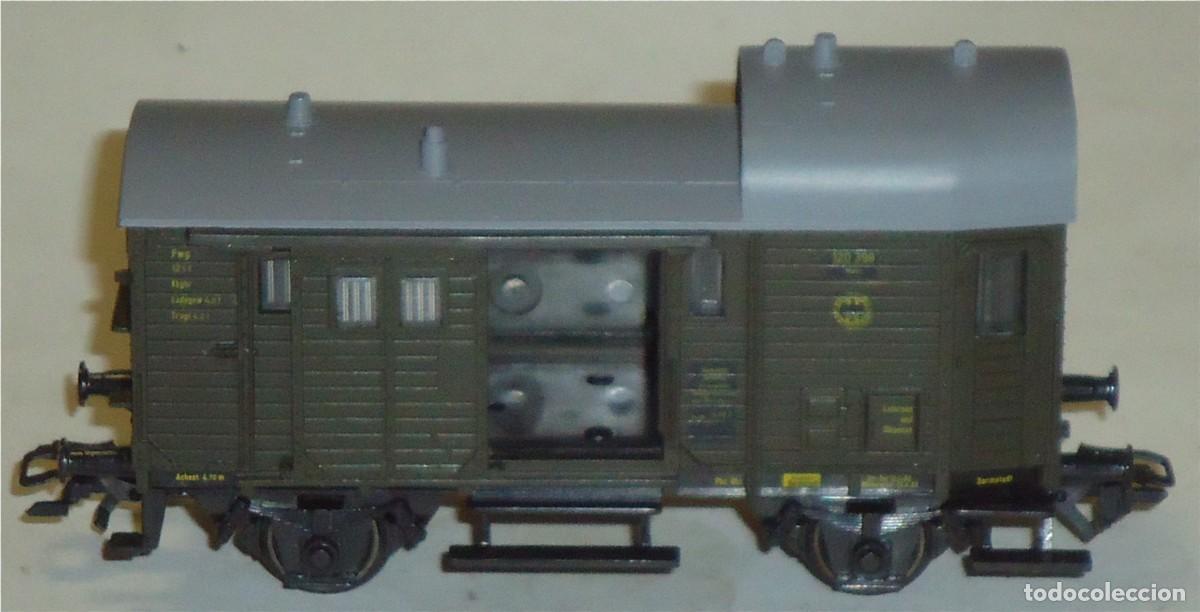 Trenes escala: M&Auml;RKLIN HO, VAG&Oacute;N EXCELENTE CUBIERTO PUERTAS CORREDERAS DRG REF. 4699, CON CAJA