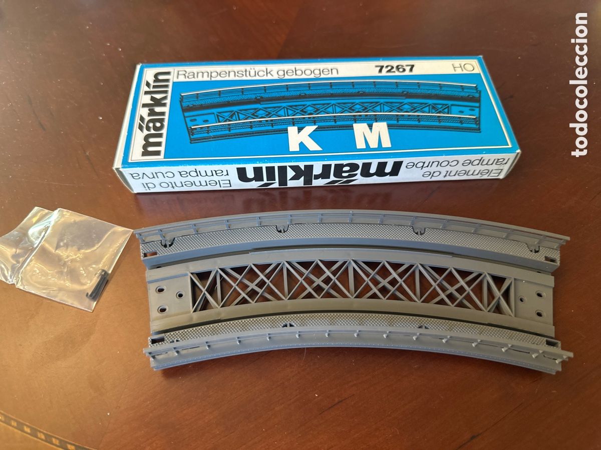 Trenes escala: MARKLIN RAMPA CURVA 360r VIA M Y K EN CAJA REF 7267 RAMPENST&Uuml;CK GEBOGEN Section ESCALA H0 (B)