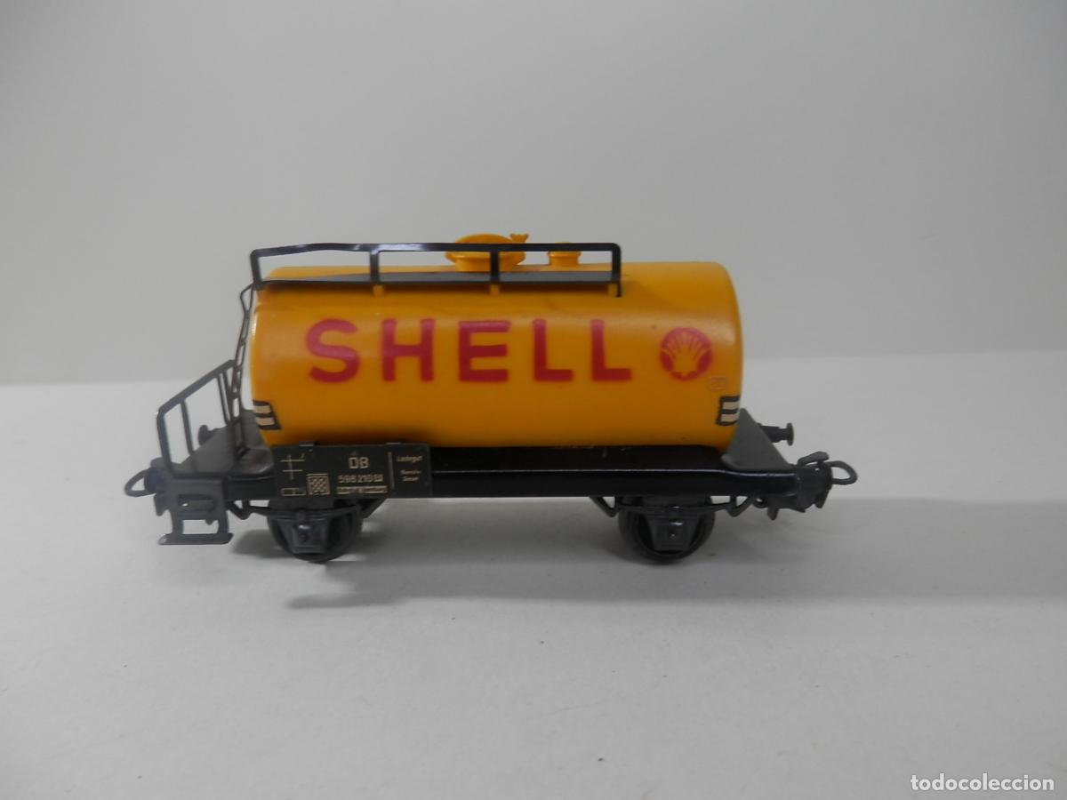 Trenes escala: VAGON CISTERNA SHELL ESCALA HO DE MARKLIN - Foto 2
