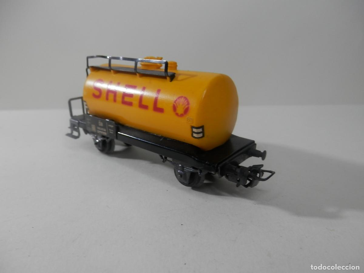 Trenes escala: VAGON CISTERNA SHELL ESCALA HO DE MARKLIN - Foto 6