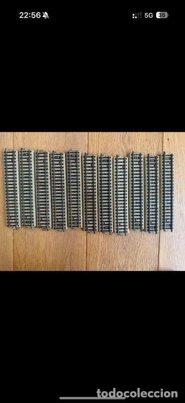 Trenes escala: M&auml;rklin 5106 lote 11 v&iacute;as rectas v&iacute;a M H0 metal 180 mm