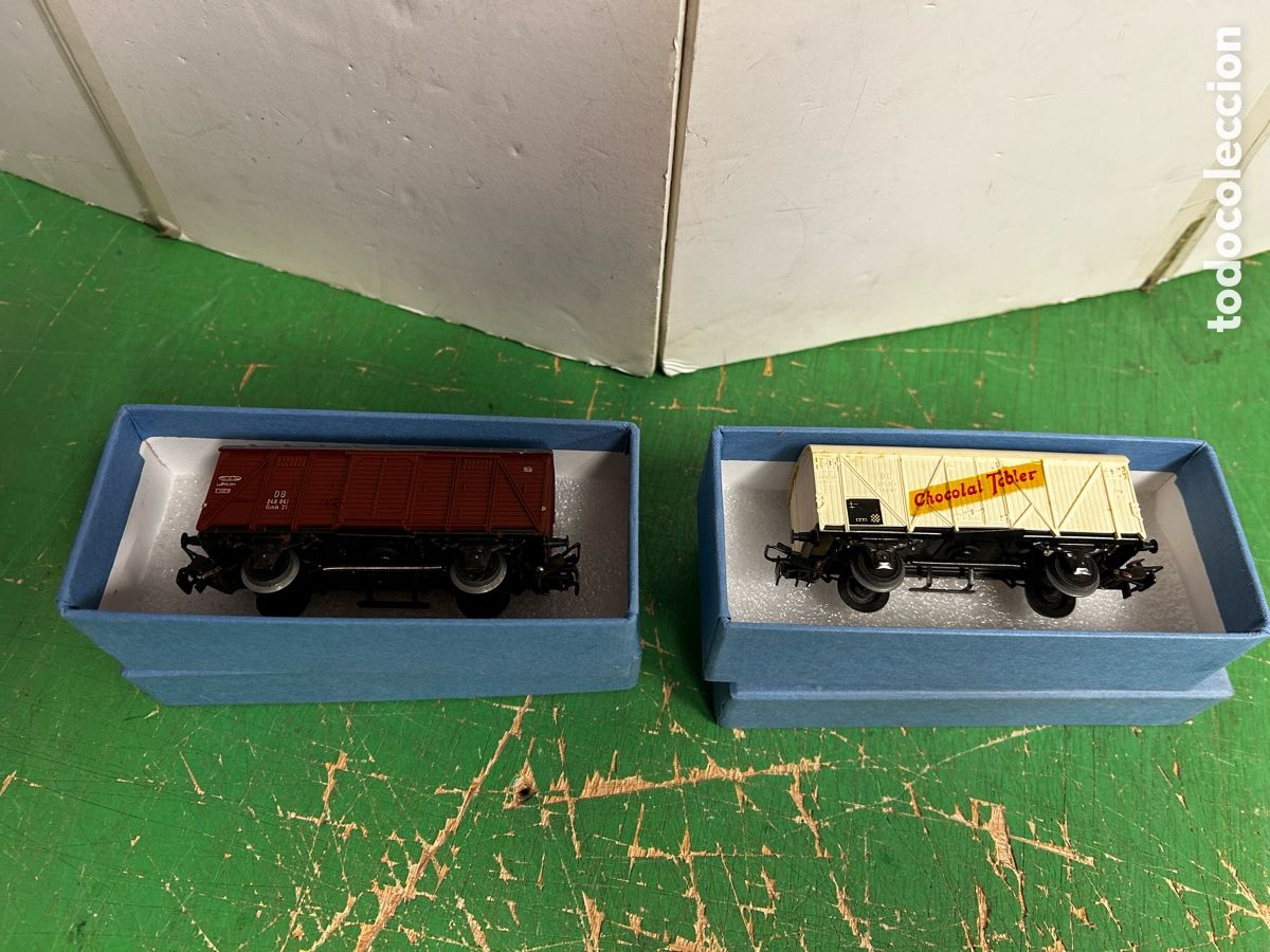 Trenes escala: MARKLIN 2 VAGONES VAGON MERCANCIAS RF 4506 VAGON MECANCIAS RF 4908