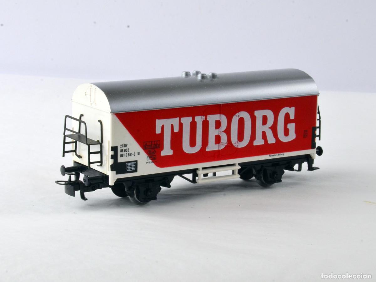 Trenes escala: M&auml;rklin Escala H0 Vag&oacute;n de Mercanc&iacute;as 4536 Tuborg con Caja