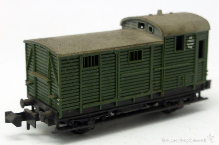 Trenes escala: Vag&oacute;n mercanc&iacute;as verde Trix N - Foto 2