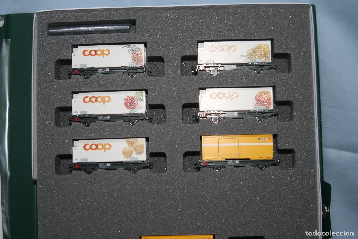 Trenes escala: KATO N PLATAFORMA CON CONTAINER RHB SET DE 8 - Foto 3