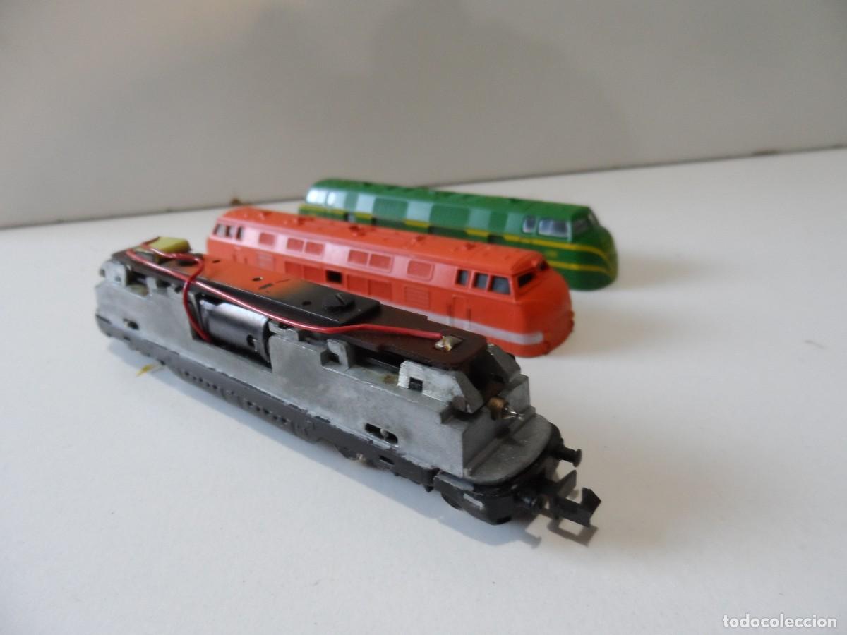 Trenes Escala: CHASIS LOCOMOTORA MINITRIX CON LUZ ESCALA N