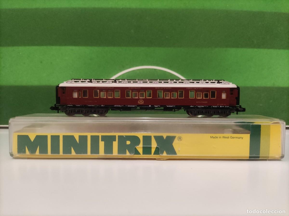 Trenes Escala: Vag&oacute;n pasajeros Schlafwagen / Voiture - Lits Minitrix REF 3180 Escala N