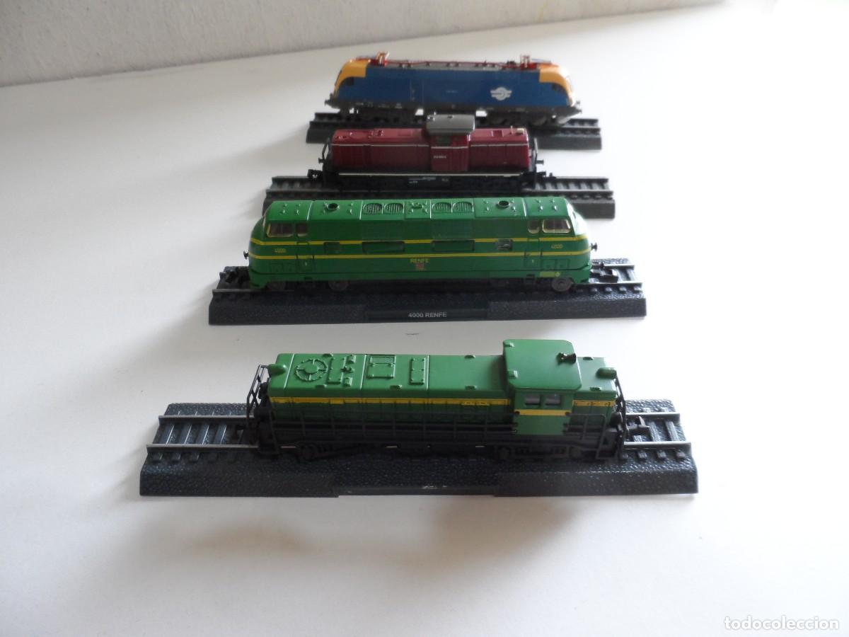 Trenes Escala: 4 LOCOMOTORAS ESTATICAS SIN MOTOR ESCALA N LOTE