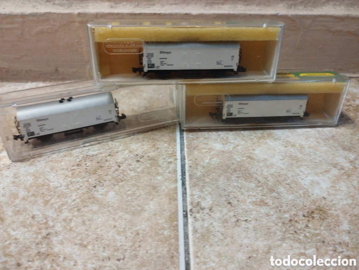 Trenes escala: Vagones frigor&iacute;fico escala N marca minitrix