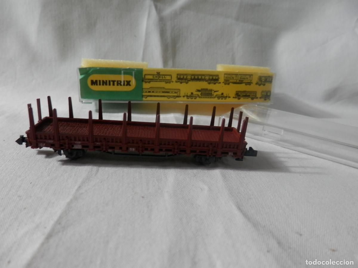 Trenes escala: VAGON TELERO ESCALA N DE MINITRIX