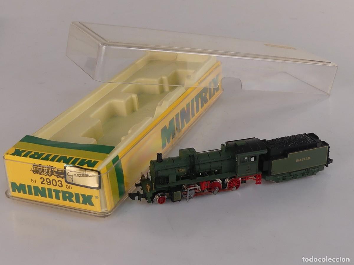 Trenes escala: LOCOMOTORA CON TENDER MINITRIX REF: 2903 ESCALA -N- CON CAJA