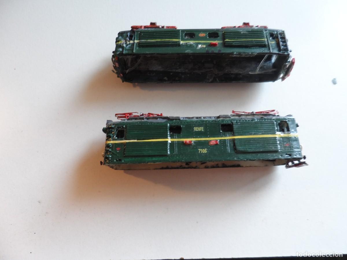 Trenes escala: 2 CARCASAs DE LA LOCOMOTORA RENFE SERIE 1000 ESCALA N