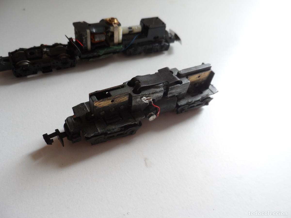 Trenes escala: 2 CHASIS LOCOMOTORA ATLAS PARA REPARAR O PIEZAS ESCALA N
