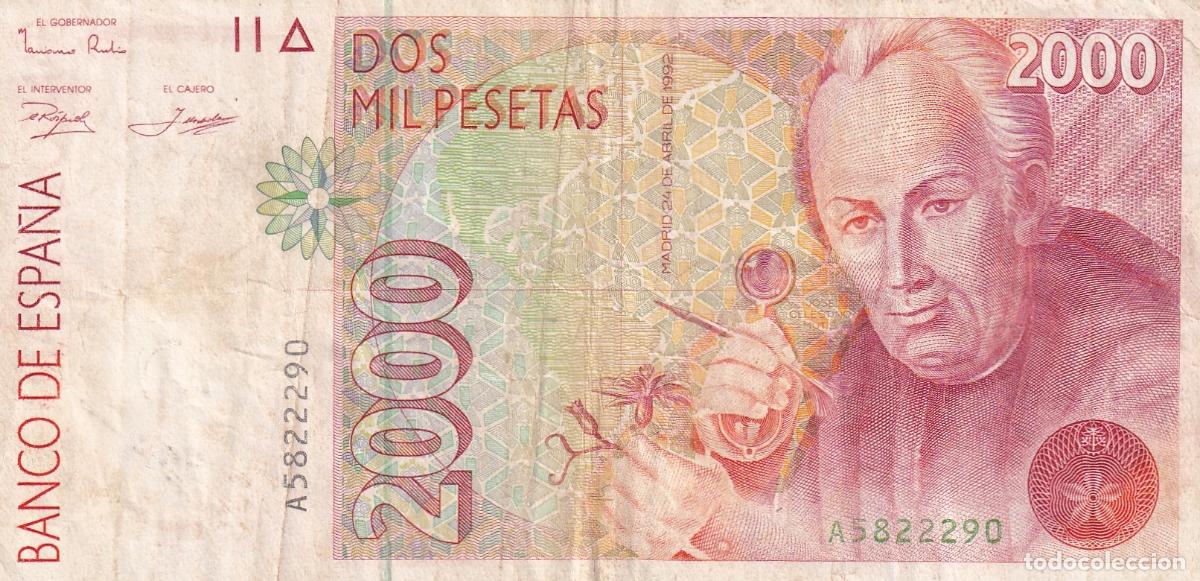 Trenes escala: CRBS3356 BILLETE ESPA&Ntilde;A 2000 PESETAS 1992 USADO