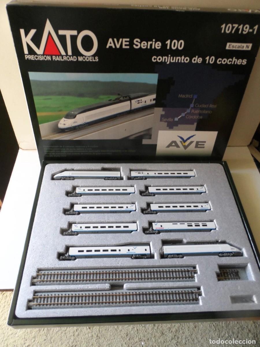 Trenes escala: SET AVE SERIE 100 KATO 10719-1 CON LUZ Y PERSONAJES SENTADOS ESCALA N