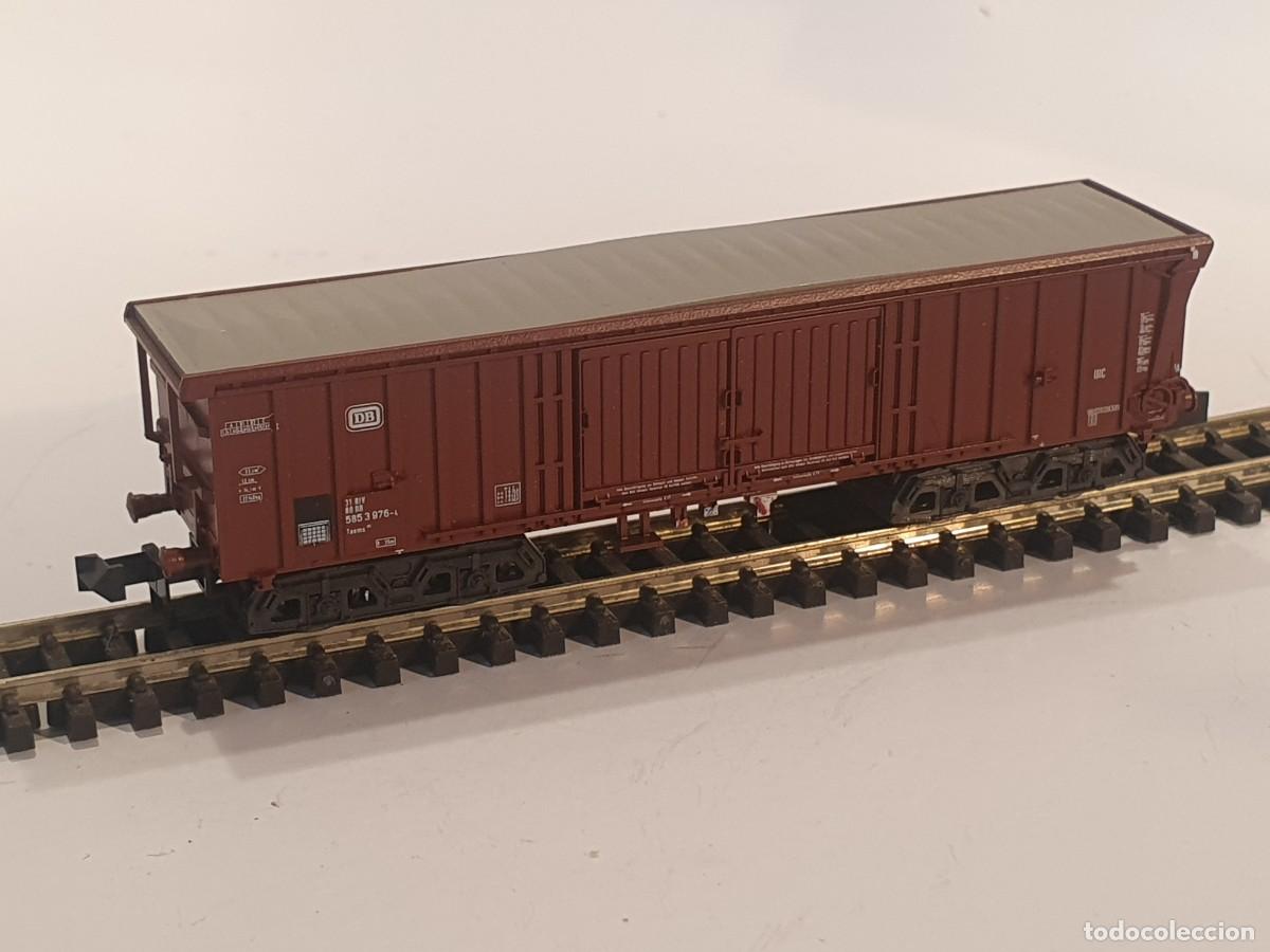 Trenes escala: Escala N 1/160 vag&oacute;n mercanc&iacute;as trix