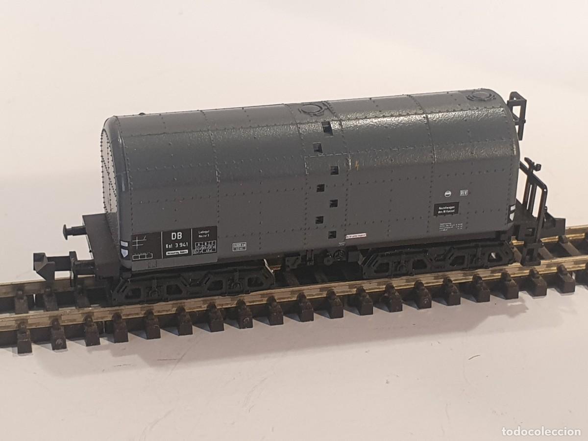 Trenes escala: Escala N 1/160 vag&oacute;n mercanc&iacute;as trix