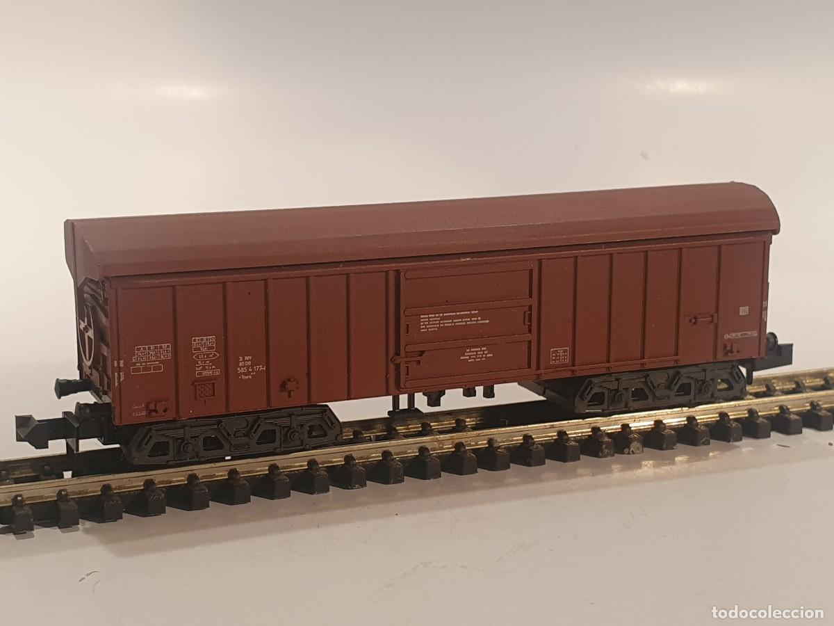 Trenes escala: Escala N 1/160 vag&oacute;n mercancias trix minitrix