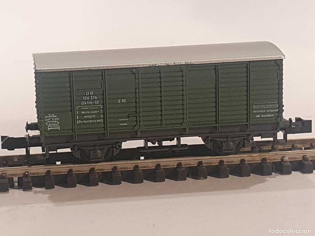 Trenes escala: Escala N 1/160 vag&oacute;n mercancias trix minitrix