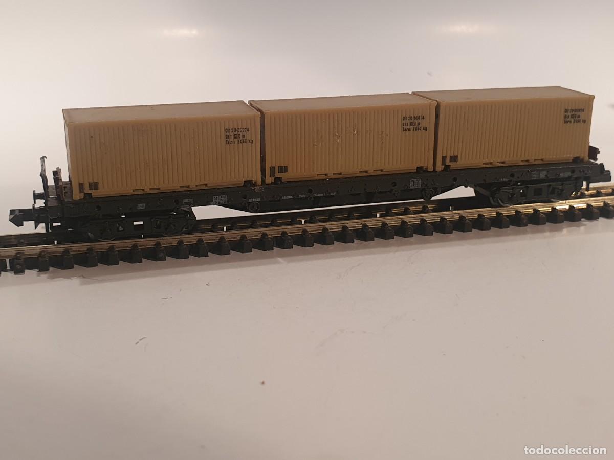 Trenes escala: Escala N 1/160 vag&oacute;n mercancias