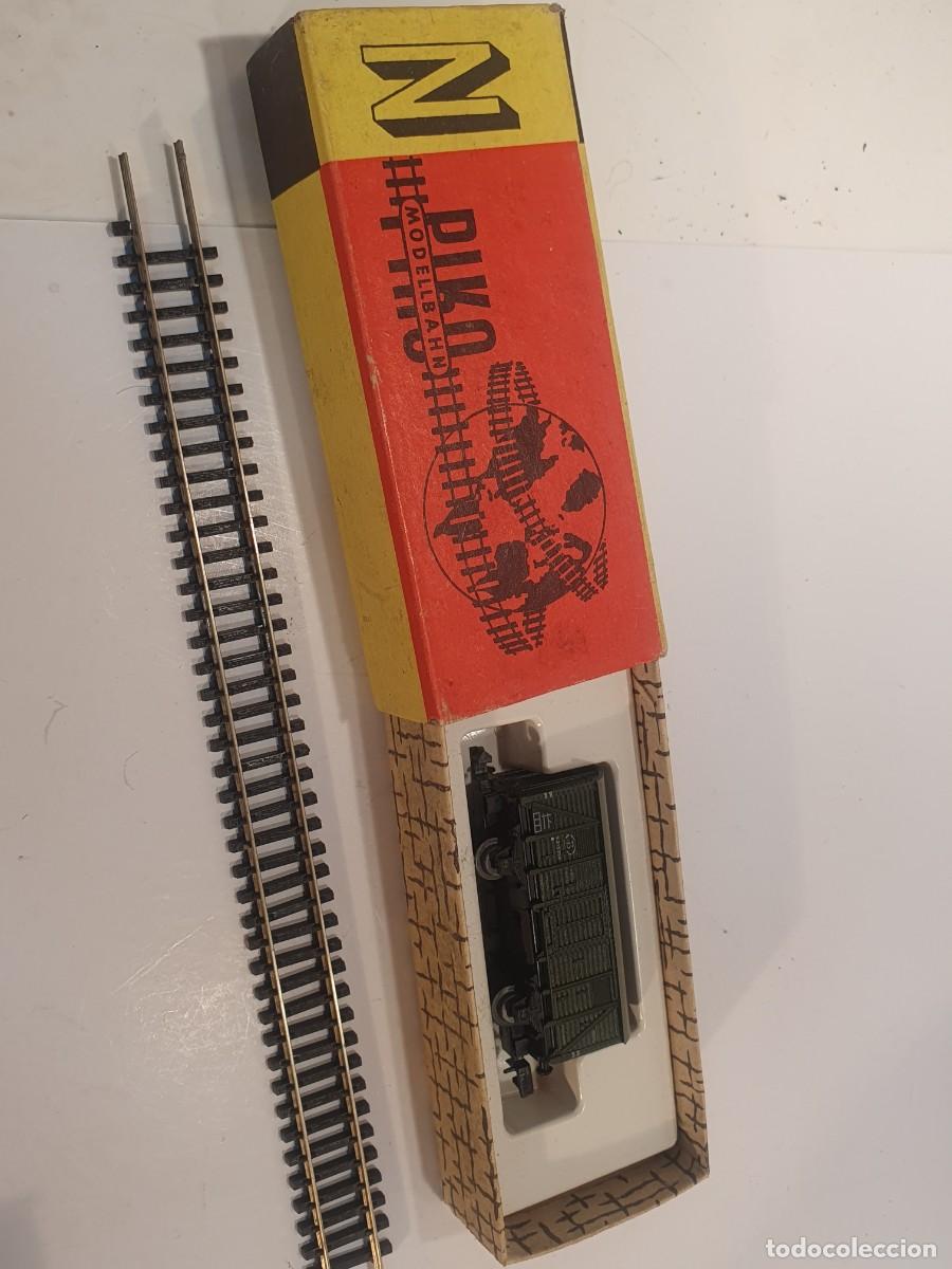Trenes escala: Escala N 1/160 vag&oacute;n mercanc&iacute;as piko antiguo