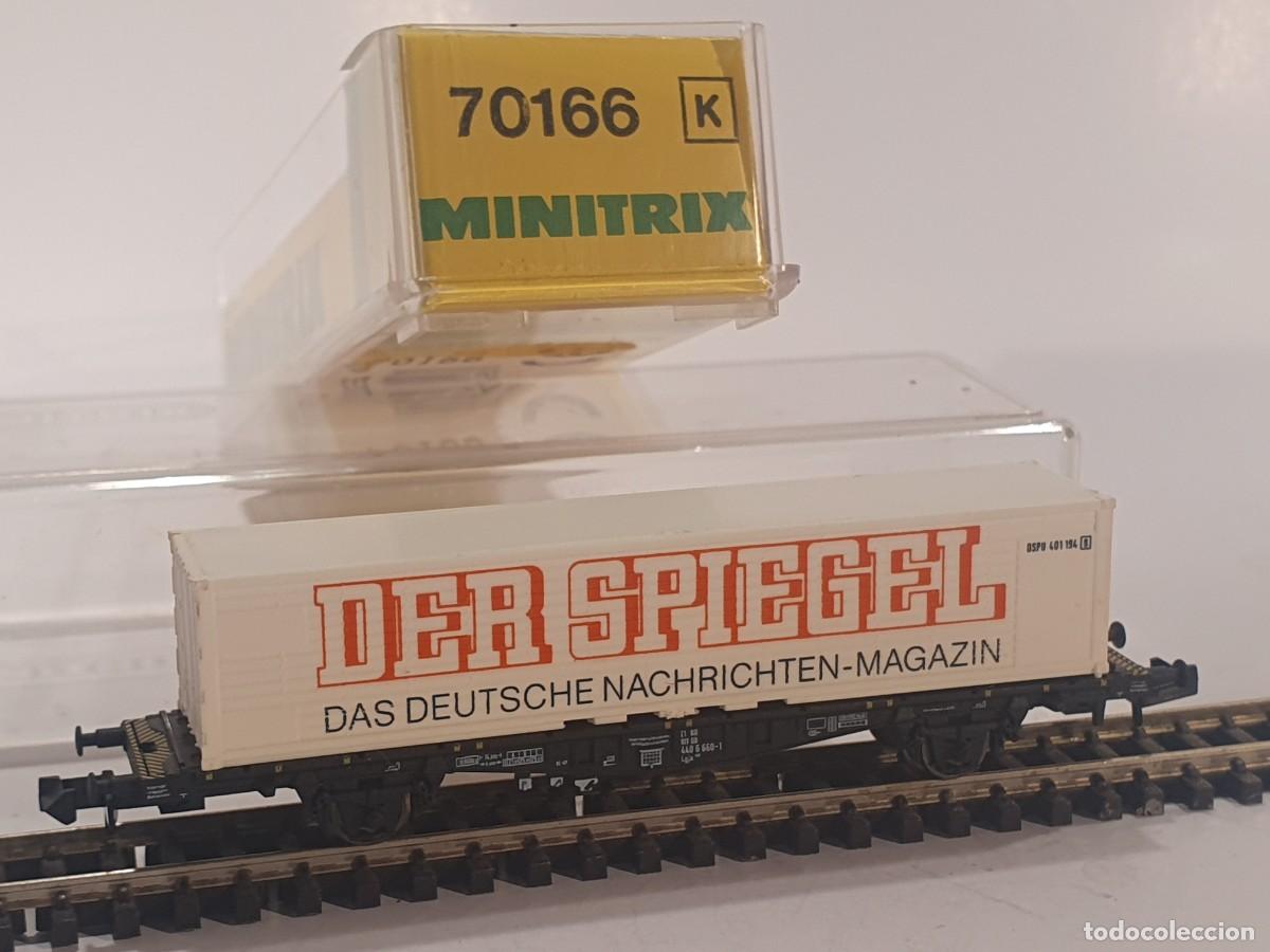 Trenes escala: Escala N 1/160 vag&oacute;n mercanc&iacute;as Trix Minitrix