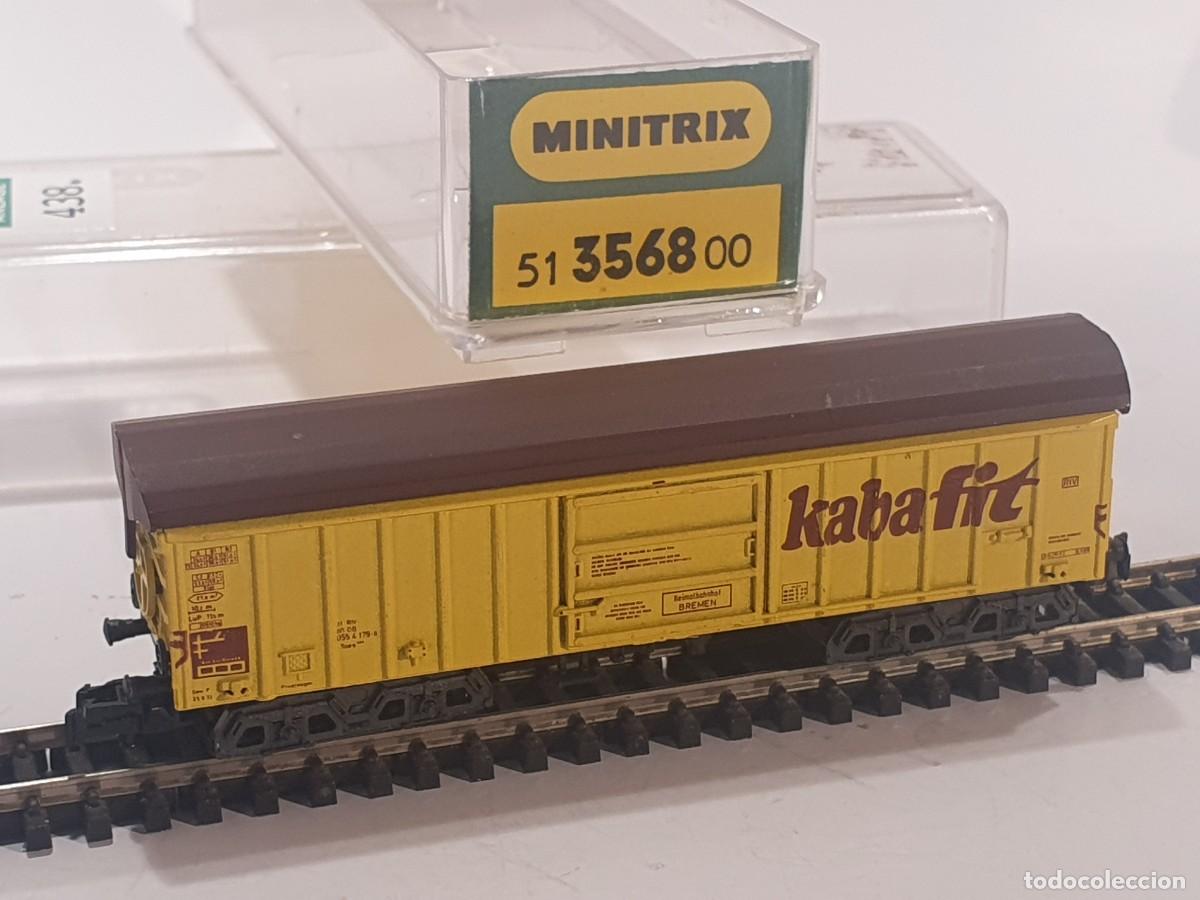 Trenes escala: Escala N 1/160 vag&oacute;n mercanc&iacute;as Trix Minitrix