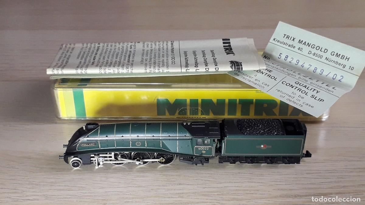 Trenes escala: Locomotora Mallard 60022 BR con luz # 12947, esc N, Minitrix made in Germany, original a&ntilde;os 80.