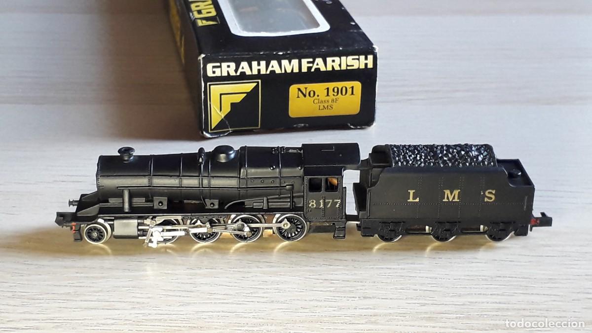 Scale Trains: Locomotora Class 8F LMS # 1901, esc. N, Graham Farish Grafar made in England, original a&ntilde;os 80.