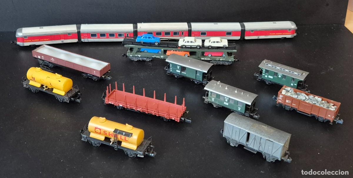Trenes escala: LOTE VARIADO DE VAGONES ESCALA N DIFERENTES MARCAS IBERTREN - FLEISCHMANN -TRIX