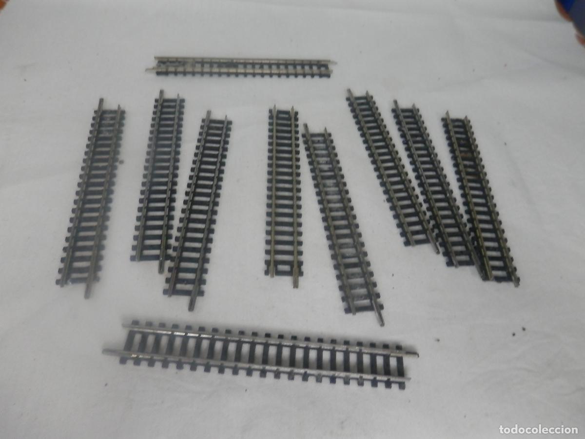 Trenes escala: LOTE 10 VIAS RECTAS REF 4904 ESCALA N DE MINITRIX