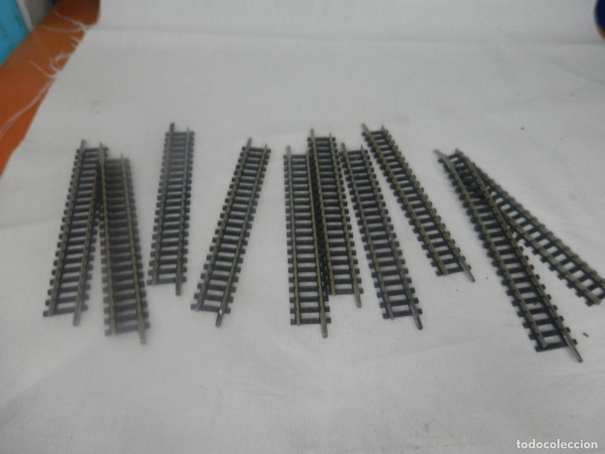 Trenes escala: LOTE 10 VIAS RECTAS REF 4904 ESCALA N DE MINITRIX