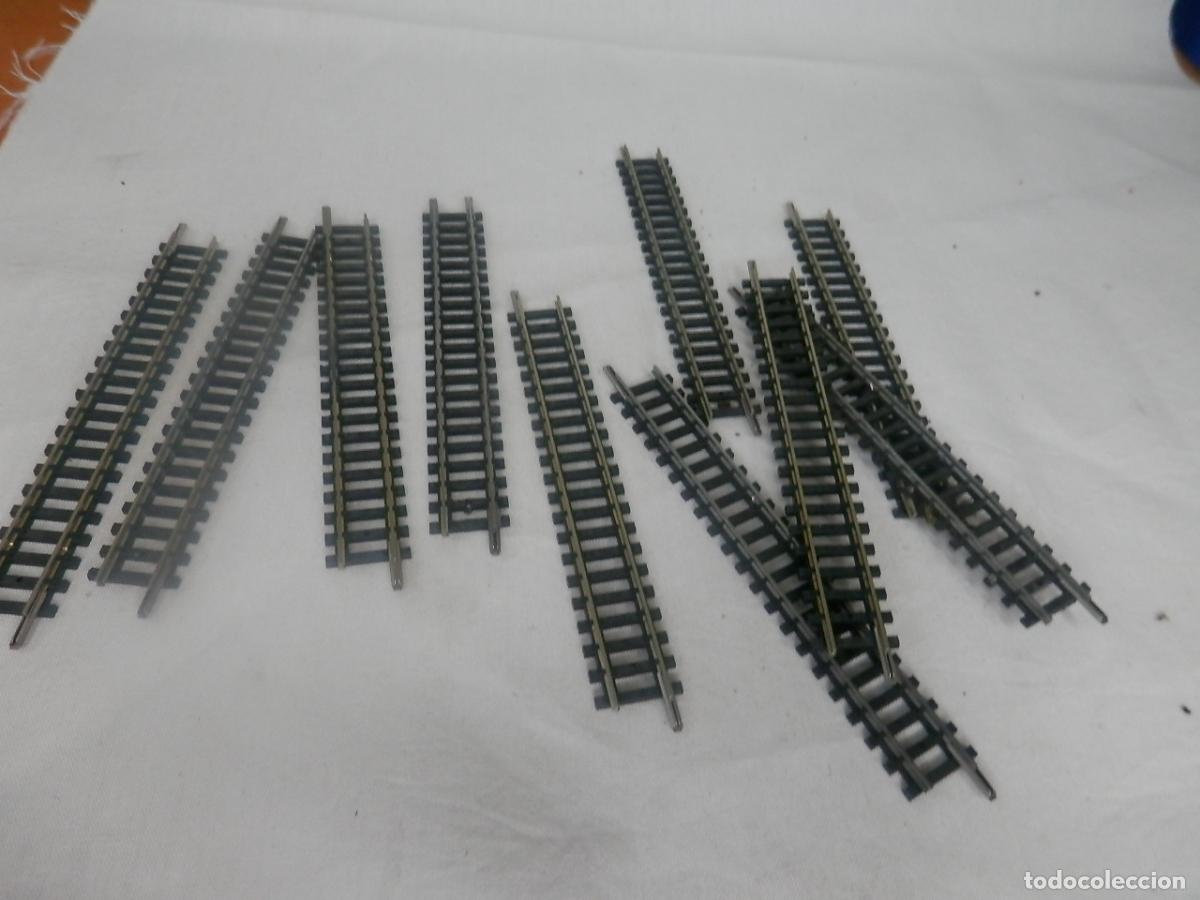 Trenes escala: LOTE 10 VIAS RECTAS REF 4904 ESCALA N DE MINITRIX